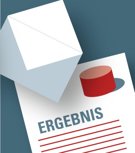 Das Piktogramm zeigt ein Exposimeter, ein Ergebnisprotokoll und das dazugehörige Briefkuvert. Das Ergebnis wird den Bewohnern per Post mitgeteilt. Das Piktogramm zeigt ein Exposimeter, ein Ergebnisprotokoll und das dazugehörige Briefkuvert. Das Ergebnis wird den Bewohnern per Post mitgeteilt.