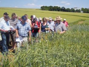 Landwirte bei einer Feldbegehung Landwirte bei einer Feldbegehung