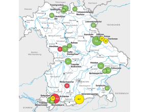 Maximale Füllgrade gewöhnlicher Hochwasserrückhalteräume an den staatlichen Wasserspeichern mit Hochwasserschutzfunktion zum Hochwasserereignis Mai/Juni 2024. Zusätzlich ist noch die Größe des gewöhnlichen Hochwasserrückhalteraums angegeben. Weitere Erläuterungen siehe vorangegangener Text und anschließende Tabelle. Maximale Füllgrade gewöhnlicher Hochwasserrückhalteräume an den staatlichen Wasserspeichern mit Hochwasserschutzfunktion zum Hochwasserereignis Mai/Juni 2024. Zusätzlich ist noch die Größe des gewöhnlichen Hochwasserrückhalteraums angegeben. Weitere Erläuterungen siehe vorangegangener Text und anschließende Tabelle.