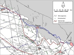 Karte des Untersuchungsgebiets mit GwAufschlüssen.