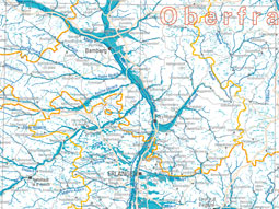 Ausschnitt aus Karte zu hohen Grundwasserständen