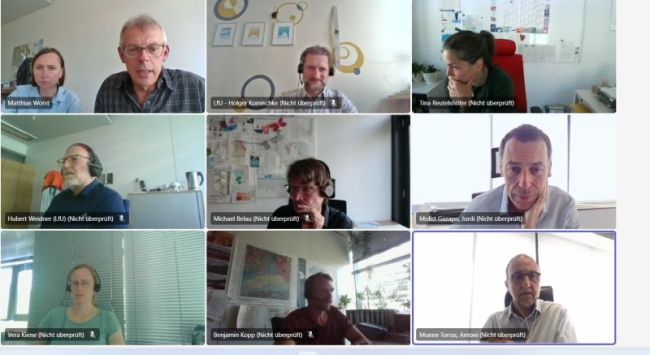 Screenshot mit den zehn Teilnehmern des Online-Workshops vom 12.05.2025.